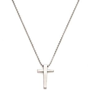 Stainless Steel Cross with 20" 2.4mm Bead Chain